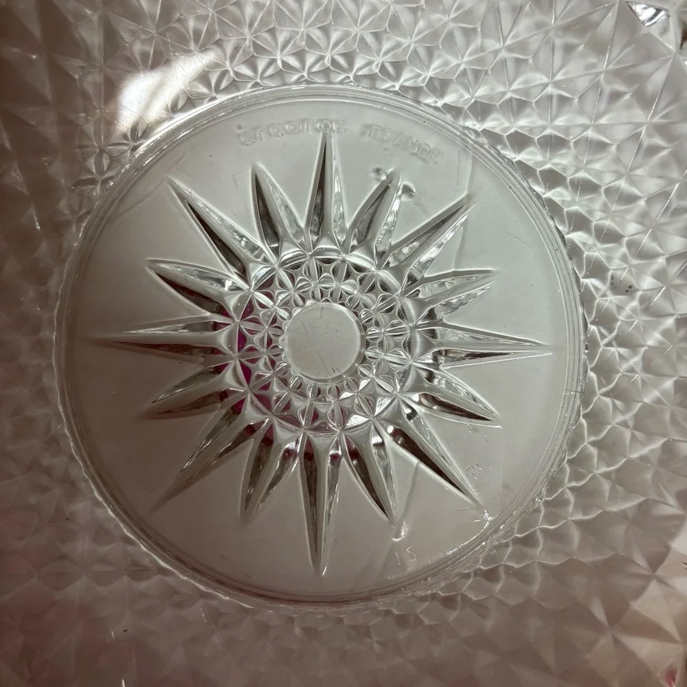 Vintage Arcoroc France Cut Glass Bowl